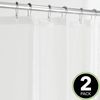 mDesign Duschvorhang Badewannenvorhang 2er-Set 12 Ösen PEVA Vinyl Transparent Bild 4