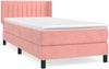 vidaXL Boxspringbett mit Matratze Rosa 90x190 cm Samt 3131056 Bild 2