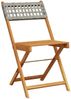 vidaXL Gartenstühle 8 Stk. Klappbar Grau Poly Rattan & Massivholz 3214597 Bild 3