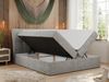 Boxspringbett Polsterbett mit Multipocket-Matratze und Topper - DIEGOS - 160x200cm - Hellgrau Stoff - H3 Bild 2
