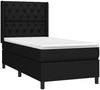 vidaXL Boxspringbett mit Matratze & LED Schwarz 80x200 cm Stoff, Härtegrad: H2 [3138511] Bild 4