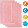 Lavea Badematte 4er Set Badeteppiche Elena Frottee 50x80 cm Badvorleger, 100% Baumwolle, 500 g/m² Frottier, weich & saugstark, pflegeleicht Bild 2