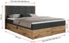 Boxspringbett mit Kopfteil und Topper, Polsterbett - NESSI - 120 x 200 cm - Dunkelgrau Stoff - H3 - Topper T25 Bild 5