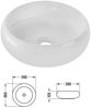 Waschtisch 80cm mit Keramikwaschbecken, weiß und Eiche, NEWPORT-56-WHITE Bild 4
