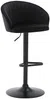 Vente-unique - DORALIZ Barhocker Samt Schwarz - B 52 cm x H 105 cm87 cm x L 54 cm Bild 2