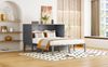 Klappbett Vertikalbett 140x200 cm Grau Weiss Platzsparendes Bett Schrankbett Klappbett System Multifunktionsbett Singlebett Jugendzimmer Kleine Wohnung Stauraum Bett Fitness Raum Optimierung Bild 5