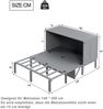 Klappbett Vertikalbett 140x200 cm Grau Weiss Platzsparendes Bett Schrankbett Klappbett System Multifunktionsbett Singlebett Jugendzimmer Kleine Wohnung Stauraum Bett Fitness Raum Optimierung Bild 3