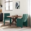 vidaXL Esszimmerstühle mit Rollen 2 pcs Dunkelgrün 58 x 65 x 94 cm 42017834 Bild 3