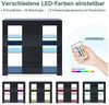 SONNI Sideboard Sideboard Küchenschrank mit LED Beleuchtung 90x35x83cm, Hochglanz, mit Schranktür und 4 glas Einlegeböden, Wohnzimmerschrank Bild 2