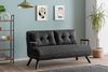 2-Sitzer-Schlafsofa, 'Sando ', 78 x 78 x 133, Dunkelgrau Bild 2