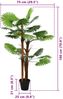 vidaXL Künstliche Fächerpalme Grün 75 x 25 x 180 cm Stoff und Bambus 42042062 Bild 5