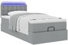 vidaXL Ottoman-Bett mit Matratze & LEDs Hellgrau 90x190 cm Stoff 3312436 Bild 5