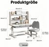 Rutaqian Kinderschreibtisch Kinder Schreibtisch Set höhenverstellbar mit Stuhl ergonomisch, Höhenverstellbar, ergonomisch, mit Stauraum, stabil & langlebig Bild 2