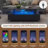 STILVORA Couchtisch schwarz Acryl-LED-wohnzimmertisch mit Bluetooth-Handy-App-Steuerung (Satztisch, Beistelltisch, 1-St, 2 Schubladen), Acryl-LED-wohnzimmertisch, mit Bluetooth-Handy-App-Steuerung Bild 4