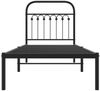 vidaXL Bettgestell mit Kopfteil Metall Schwarz 80x200 cm 376591 Bild 4