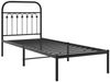 vidaXL Bettgestell mit Kopfteil Metall Schwarz 80x200 cm 376591 Bild 3