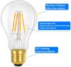 ZMH 3er pack LED E27 Glühbirne: A60 Vintage Lampe Edison Leuchtmittel 4W 2700K Warmweiss Glühlampe Retro Filament Birnen Bulb Energiesparlampe für Haus Café Bar - Nicht Dimmbar Bild 3