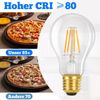 ZMH 3er pack LED E27 Glühbirne: A60 Vintage Lampe Edison Leuchtmittel 4W 2700K Warmweiss Glühlampe Retro Filament Birnen Bulb Energiesparlampe für Haus Café Bar - Nicht Dimmbar Bild 4