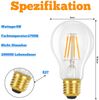 ZMH 3er pack LED E27 Glühbirne: A60 Vintage Lampe Edison Leuchtmittel 4W 2700K Warmweiss Glühlampe Retro Filament Birnen Bulb Energiesparlampe für Haus Café Bar - Nicht Dimmbar Bild 2