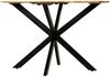 Runder Esszimmertisch, Raues Mangoholz Massiv und Stahl, 120x77 cm Bild 3