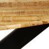 Runder Esszimmertisch, Raues Mangoholz Massiv und Stahl, 120x77 cm Bild 4