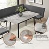 OTTO home Eckbankgruppe Stevian, (Set, 4-tlg, 1 ausziehbarer Esstisch + 1 Eckbank Recamiere links + 2 Stühle), Holz, Strukturstoffbezug, Freischwingerstühle, gesteppten Bänken Bild 3