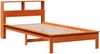 vidaXL Massivholzbett mit Regal ohne Matratze Wachsbraun 100x200 cm 855719 Bild 3
