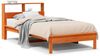 vidaXL Massivholzbett mit Regal ohne Matratze Wachsbraun 100x200 cm 855719 Bild 2