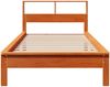 vidaXL Massivholzbett mit Regal ohne Matratze Wachsbraun 100x200 cm 855719 Bild 4
