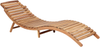 Gartenliege mit Kissen Holz Cremeweiß LUINO Bild 5