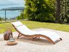 Gartenliege mit Kissen Holz Cremeweiß LUINO Bild 3