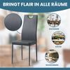 Albatros Esszimmerstühle SALERNO 6er Set, Grau - Edles Italienisches Design, Polsterstuhl Kunstleder-Bezug, Modern und Stilvoll am Esstisch - Küchenstuhl, Stuhl Esszimmer hohe Belastbarkeit Bild 4