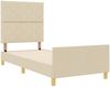 vidaXL Bettgestell mit Kopfteil Creme 100 x 200 cm Stoff 3344786 Bild 4