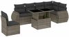 vidaXL 7-tlg. Garten-Sofagarnitur mit Kissen Grau Poly Rattan 3268570 Bild 2