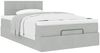vidaXL Ottoman-Bett mit Matratze Hellgrau 120x200 cm Samt 3311765 Bild 4