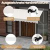 Klemmmarkise ohne Bohren mit Handkurbel Höhenverstellbare &UV-beständige 300 cm Weiß Bild 5