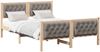vidaXL Bettrahmen mit Kopfteil Taupe 140 x 200 cm Massives Kiefernholz 3394291 Bild 3
