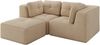 Ecksofa modular aus Cord in Beige, rahmenloses L-Design mit frei kombinierbaren Modulen,69x208x177 cm Bild 5