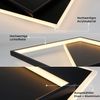 ZMH Deckenlampe LED Deckenleuchte Modern - Design 53W Wohnzimmerlampe Schwarz Dimmbar mit Fernbedienung Schlafzimmerlampe Wohnzimmer Deckenbeleuchtung für Schlafzimmer Küche Flur Büro Bild 5