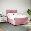vidaXL Boxspringbett mit Matratze Rosa 160x200 cm Samt 3290971 Bild 3