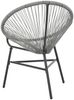 vidaXL Garten-Mondstuhl Poly-Rattan Grau 44481 Bild 5