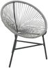 vidaXL Garten-Mondstuhl Poly-Rattan Grau 44481 Bild 2