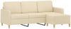 vidaXL 3-Sitzer-Sofa mit Hocker Creme 180 cm Stoff 3201194 Bild 3