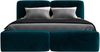 Polsterbett OLKE 140x200 ohne Matratze mit Bettkasten und Lattenrost. Farbe: Pfau 36 Bild 3