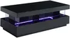 Vente-unique - FABIO Couchtisch Holz, PlatteGlas Schwarz - B 60 cm x H 42 cm x L 120 cm Bild 4