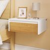 SoBuy FBT174-E-WN Nachttisch, Spanplatte, Melamin, Weiß, 40 x 11 x 30 cm Bild 2