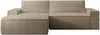 Vente-unique - AMELIA Sofa SamtStoff Schokoladenbraun - B 167 cm x H 85 cm x L 267 cm Bild 2