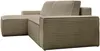 Vente-unique - AMELIA Sofa SamtStoff Schokoladenbraun - B 167 cm x H 85 cm x L 267 cm Bild 4