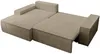 Vente-unique - AMELIA Sofa SamtStoff Schokoladenbraun - B 167 cm x H 85 cm x L 267 cm Bild 5