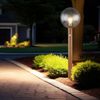 LED Außenleuchte, Stehlampe, Holzoptik, Bewegungsmelder Bild 4